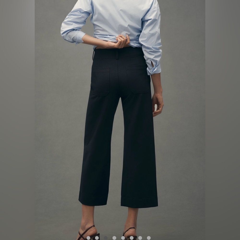NWT Anthropologie Crop Wide-Leg Pants - Picture 2 of 5